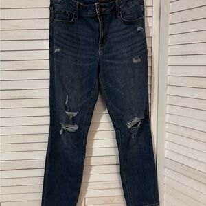Old Navy Power Straight Jeans | Distressed Denim | Size 10